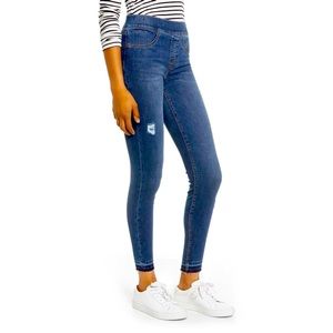 Spanx Distressed Ankle Skinny Jeans